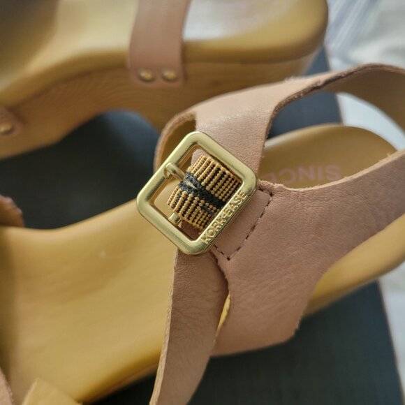 Korks by Kork-Ease Platform Wedge Womens 6M/36.5 Sandal Tan with Straps BOHO - Picture 4 of 9